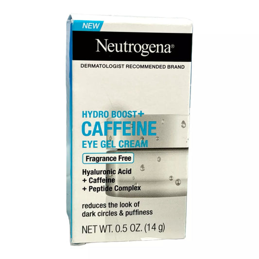 Neutrogena Hydro Boost+ Caffeine Eye Gel Cream, Unscented Skin Care, 0.5 oz