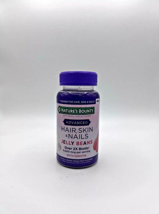 Nature's Bounty Advanced Hair, Skin & Nails Jelly Beans, 6000 mcg, 80 Count