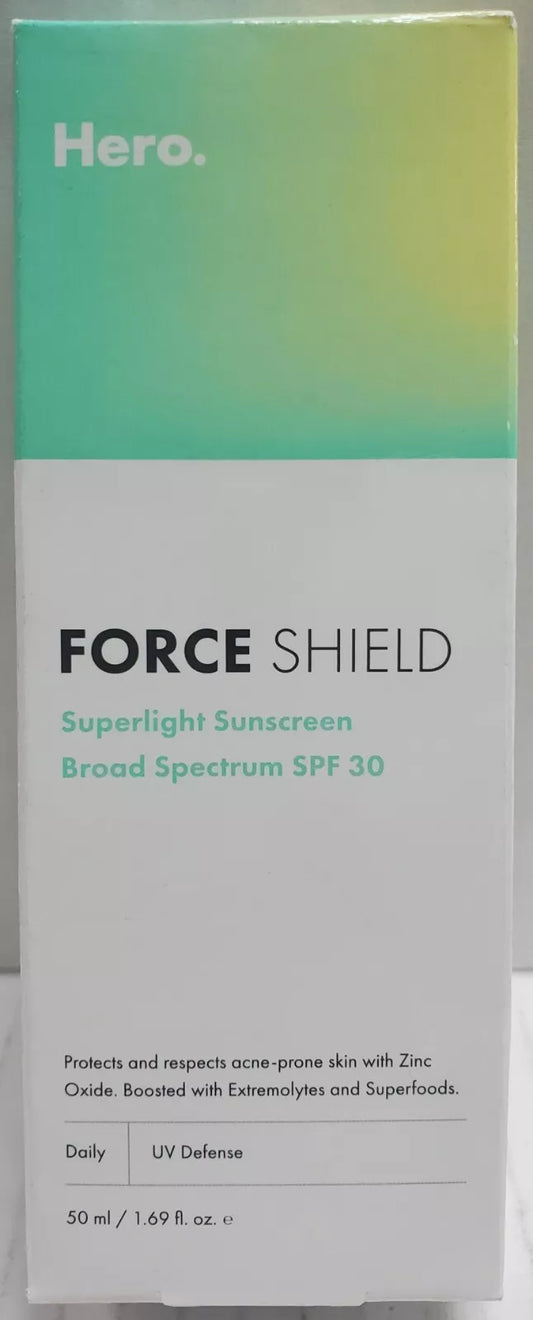 Hero force shield superlight sunscreen spf 30 1.69oz