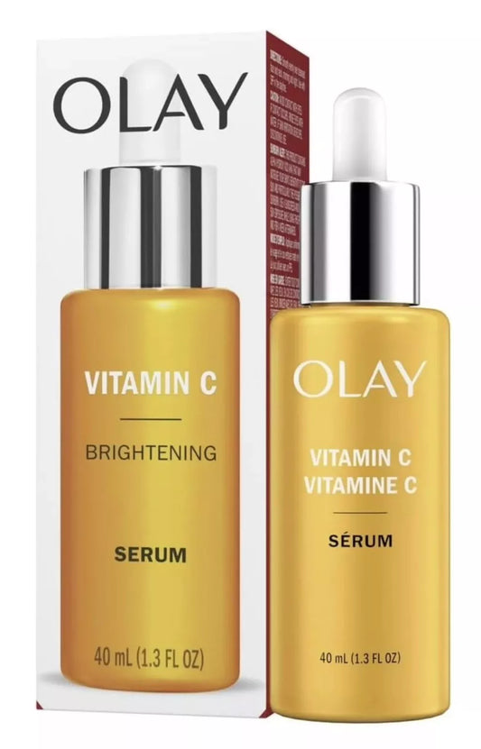 Olay Vitamin C + Peptide 24 Brightening Serum, Battles Dry Dull Skin, 1.3 fl oz