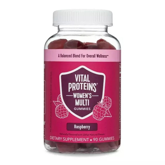 VITAL PROTEINS Women's Raspberry Multi-Vitamin Gummies-Metabolism/Energy - 90 Ct