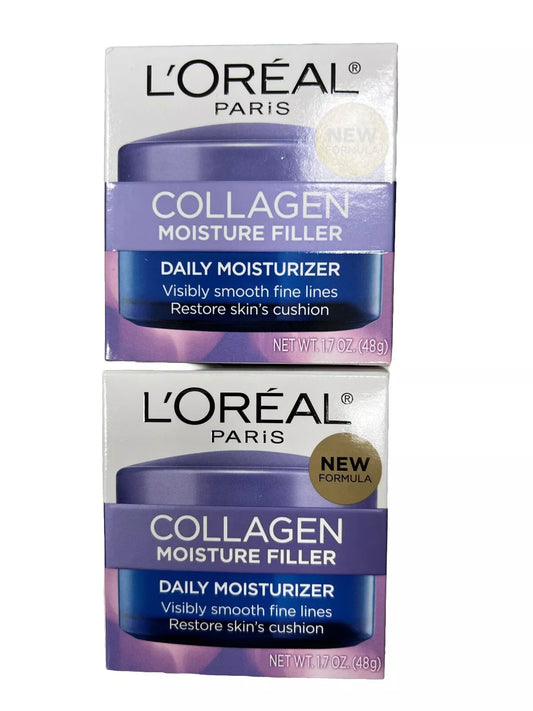 L'Oreal Paris Collagen Moisture Filler Daily Moisturizer | 1.7 oz | Pack of 2