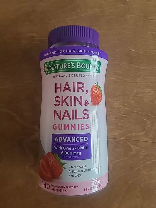 Nature's Bounty Hair Skin and Nails Advanced Biotin 140 Gummies